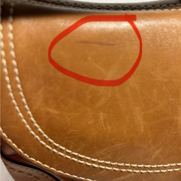 Coach F10909 SMALL Vintage British Tan & Brown Soho Leather Shoulder Bag read - Picture 5 of 16